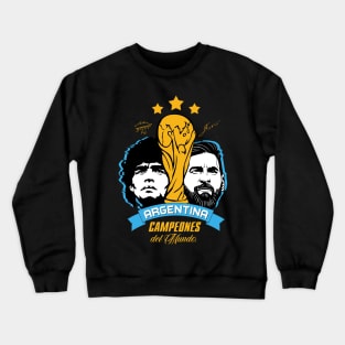 Messi Maradona world cup winners Argentina Crewneck Sweatshirt